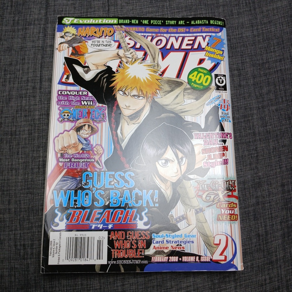 Shonen Jump Manga Bleach February 2008 Volume 6 Issue 2 Stickers (No Card) TA